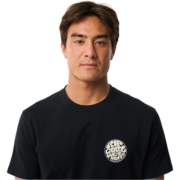 2026 Rip Curl Mens Wettie Icon T-Shirt 10VMTE - Black